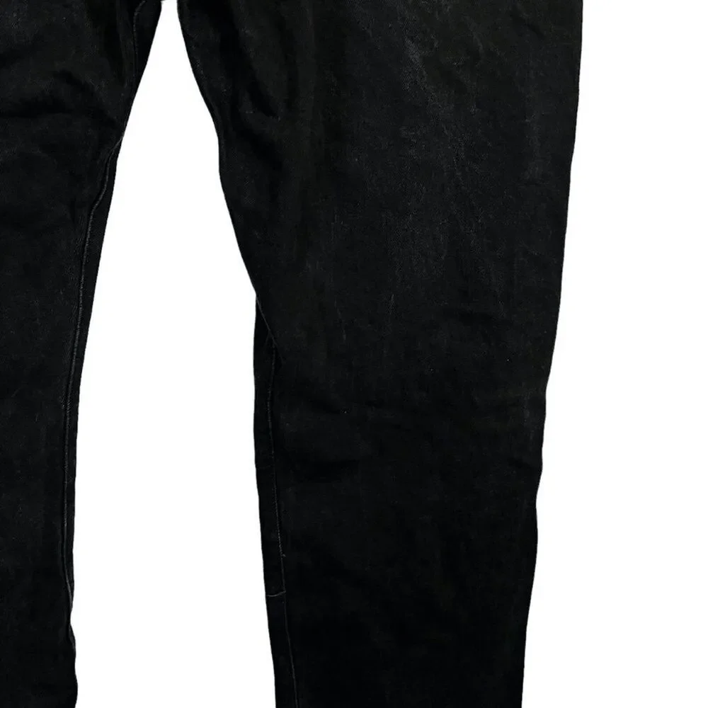 Levis Levi Strauss 501 Mens Black Button Fly Red Tab Straight Leg Jeans 40 x 30